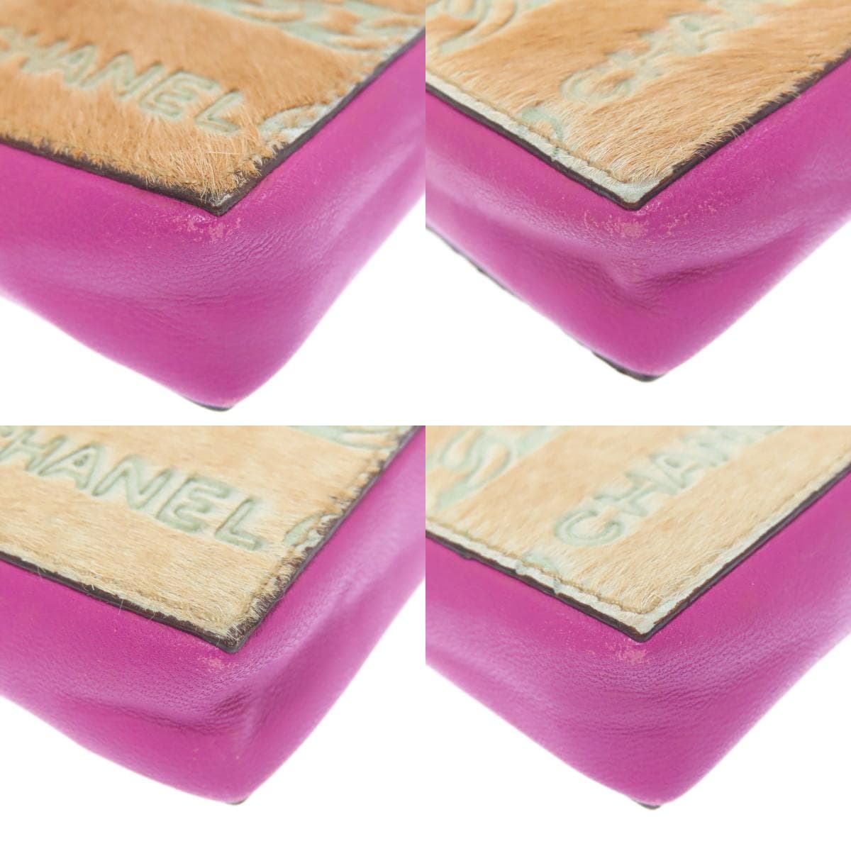 Chanel chain shoulder pouch accessory pouch hair calf women's [used] [CHANEL] 10