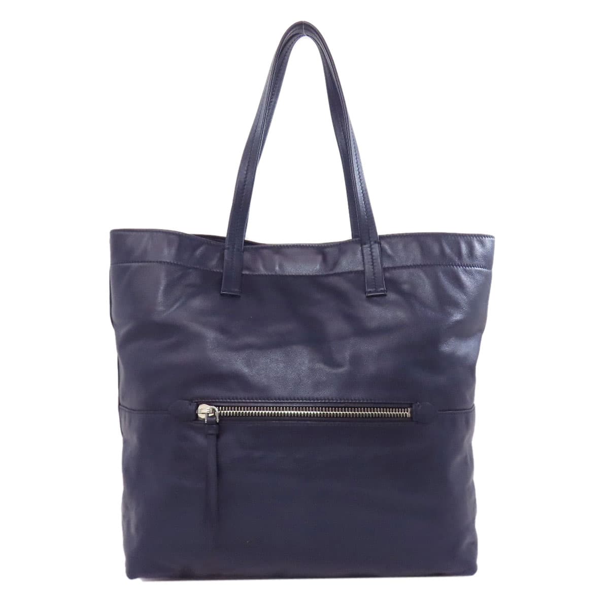 Miu Miu Logo Tote Bag Leather Women's [Used] [MIUMIU] 2