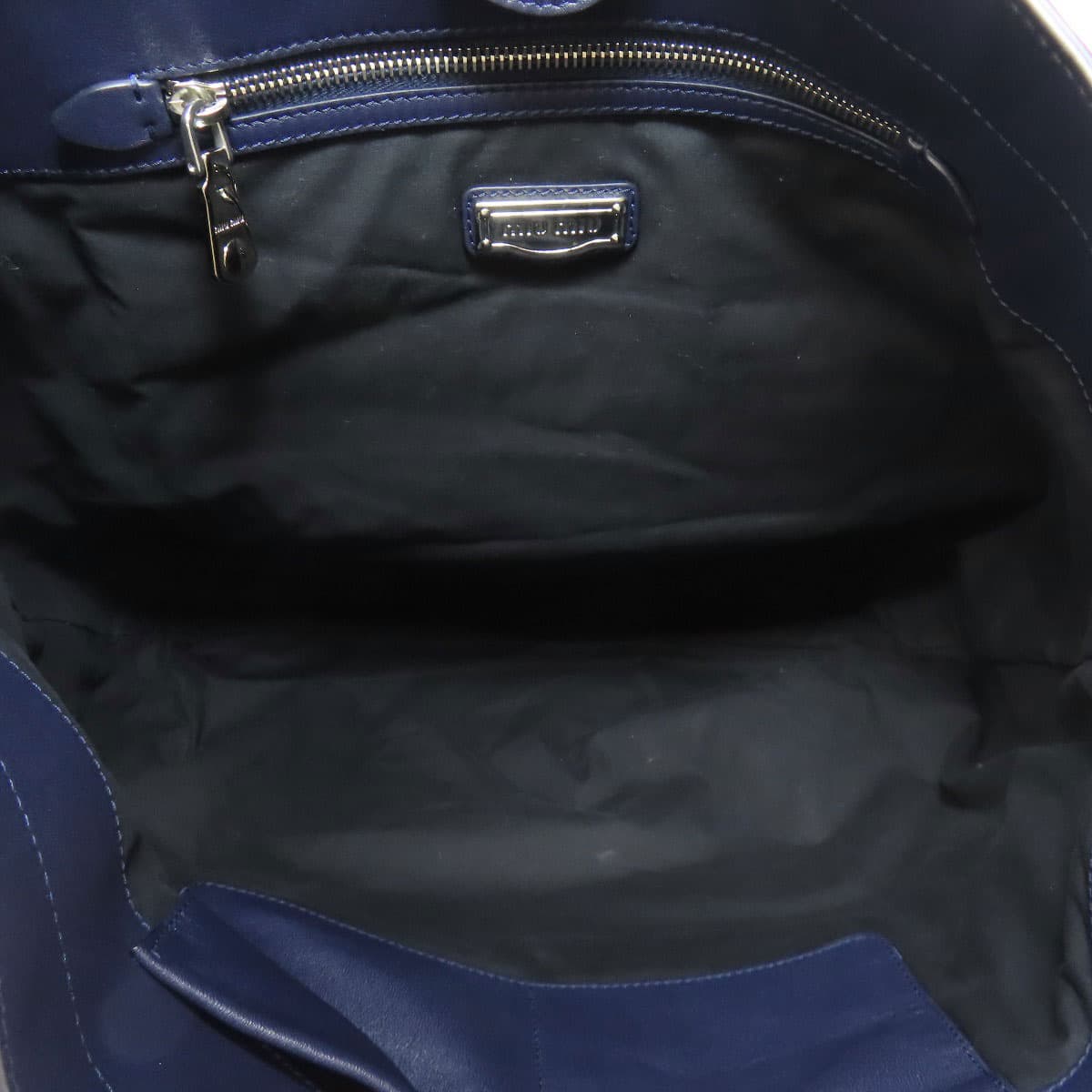 Miu Miu Logo Tote Bag Leather Women's [Used] [MIUMIU] 5