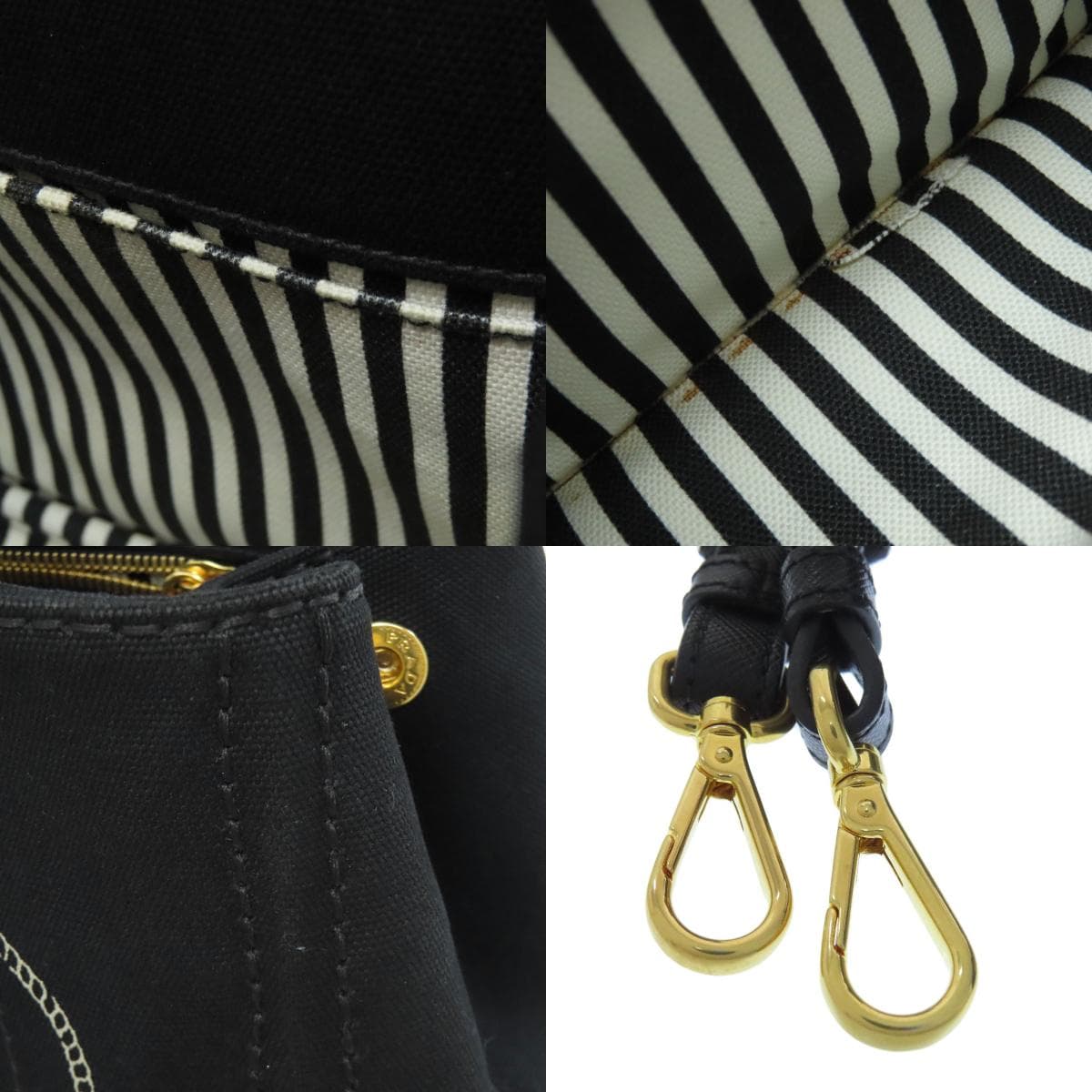 Prada Kanapa Mini 2WAY Handbag Canvas Ladies [Used] [PRADA] 8