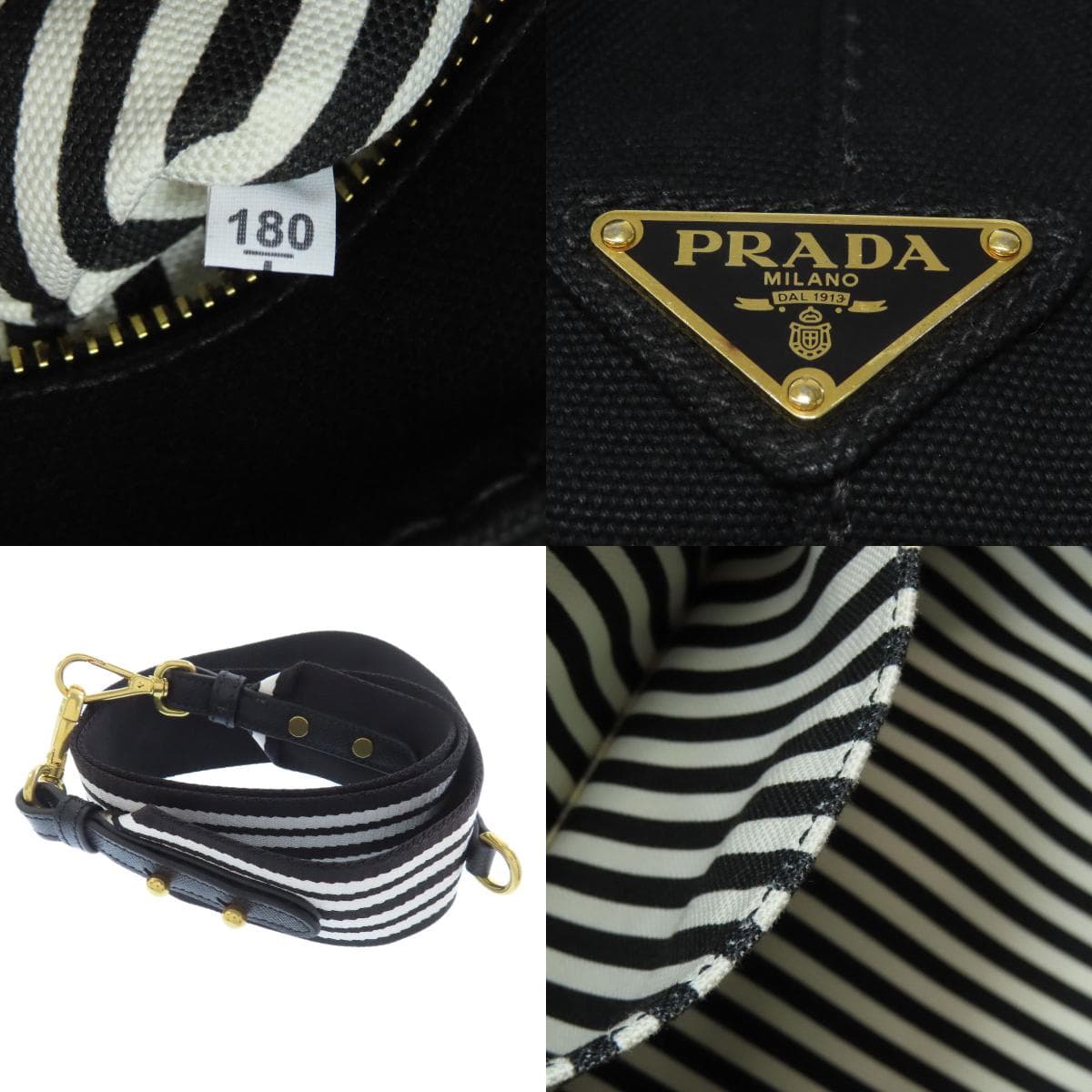 Prada Kanapa Mini 2WAY Handbag Canvas Ladies [Used] [PRADA] 7