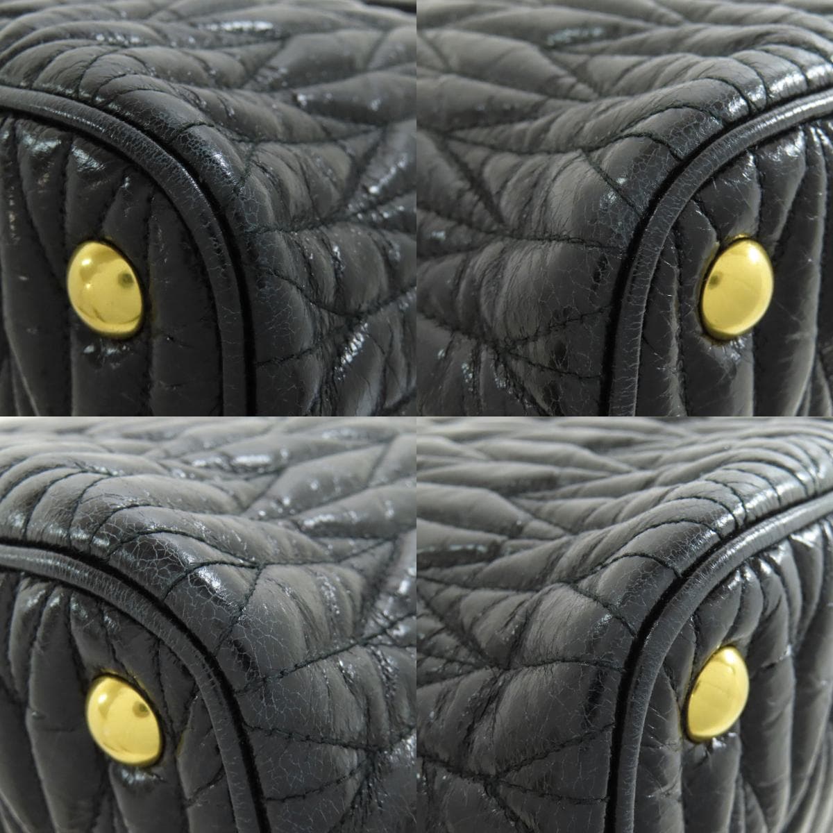 Miu Miu Ribbon 2WAY Handbag Calf Leather Ladies [Used] [MIUMIU] 10