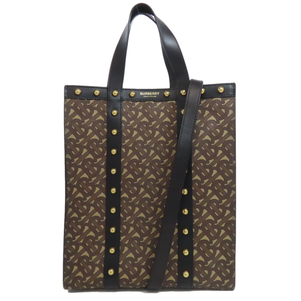 Burberry TB Logo 2WAY Tote Bag PVC/Leather Ladies [Used] [BURBERRY]