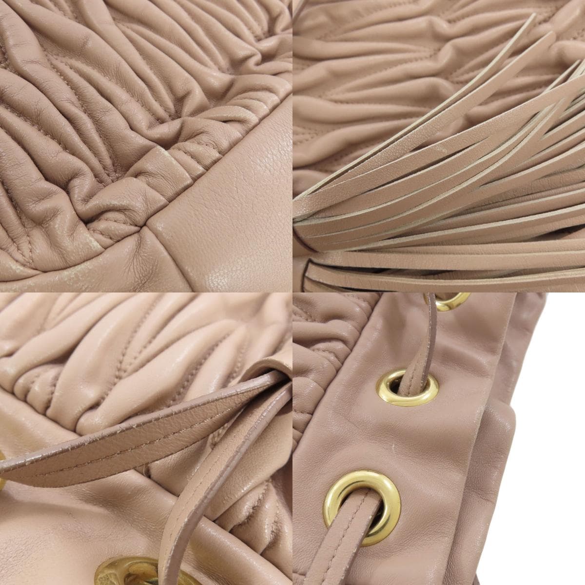 Miu Miu One Shoulder Matelassé 2WAY Shoulder Bag Leather Ladies [Used] [MIUMIU] 8