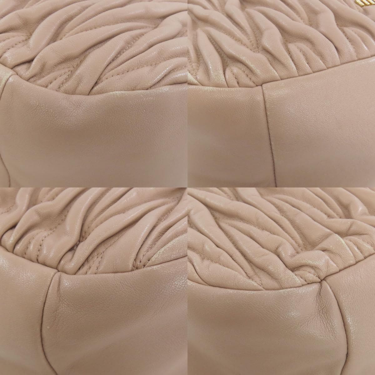 Miu Miu One Shoulder Matelassé 2WAY Shoulder Bag Leather Ladies [Used] [MIUMIU] 10