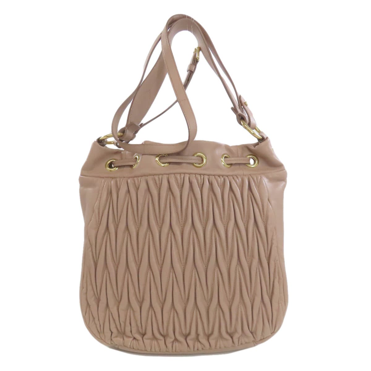 Miu Miu One Shoulder Matelassé 2WAY Shoulder Bag Leather Ladies [Used] [MIUMIU] 2