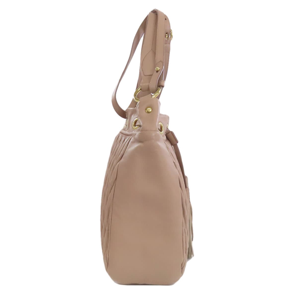 Miu Miu One Shoulder Matelassé 2WAY Shoulder Bag Leather Ladies [Used] [MIUMIU] 3