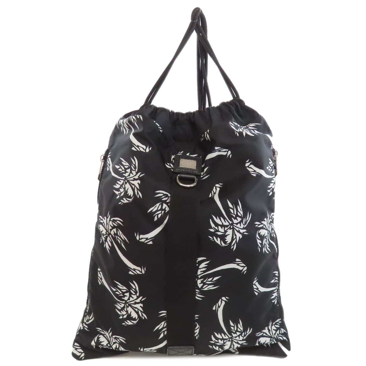 D&G Drawstring Backpack Palm Tree Backpack/Daypack Nylon Material Ladies [Used] [D&G]