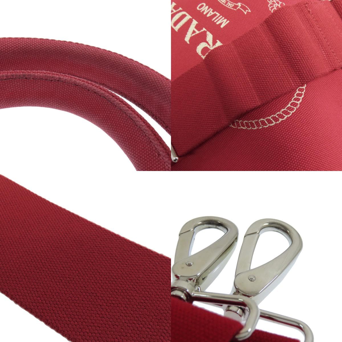 Prada Canapa Bucket 2WAY Tote Bag Canvas Ladies [Used] [PRADA] 9