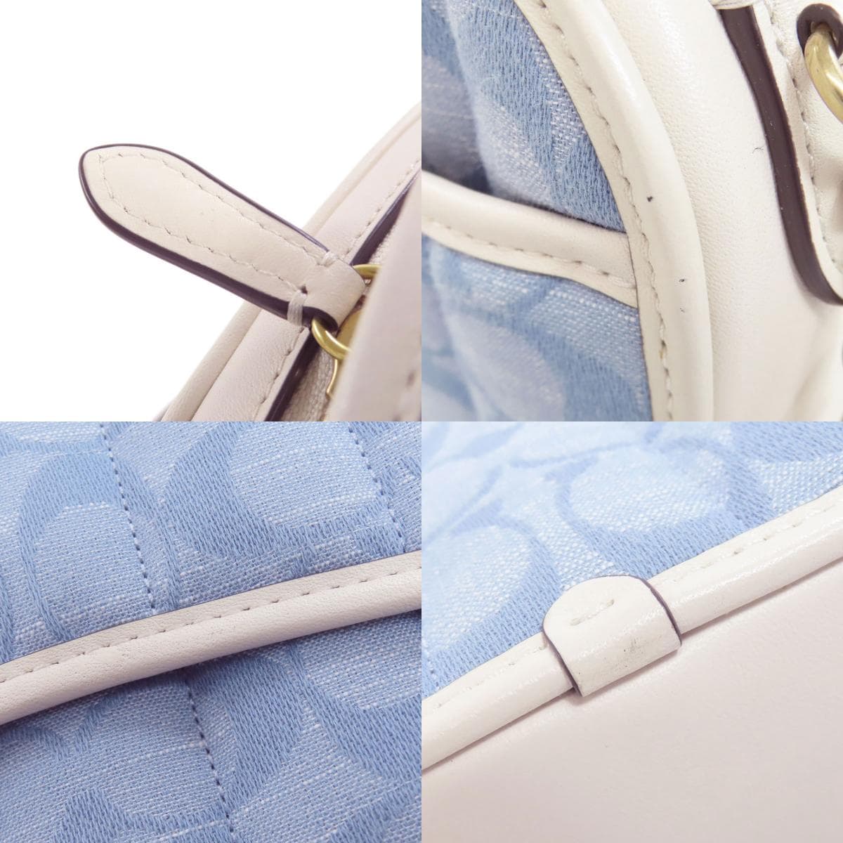 Coach C4688 Signature 2WAY Handbag Denim/Leather Ladies [Used] [COACH] C4688 8