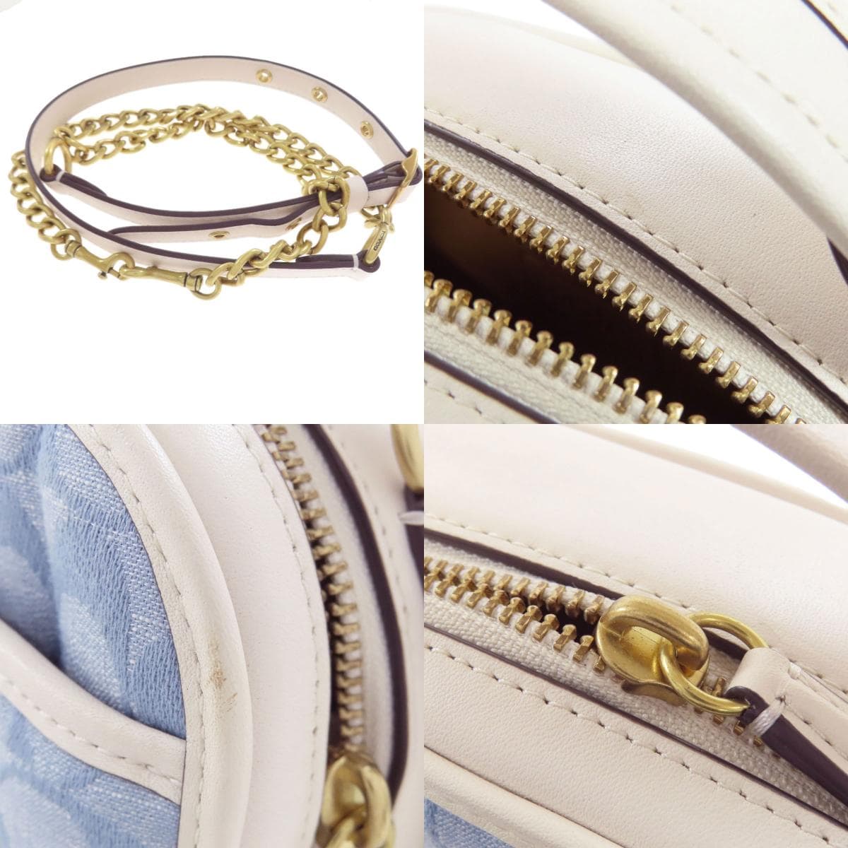 Coach C4688 Signature 2WAY Handbag Denim/Leather Ladies [Used] [COACH] C4688 7