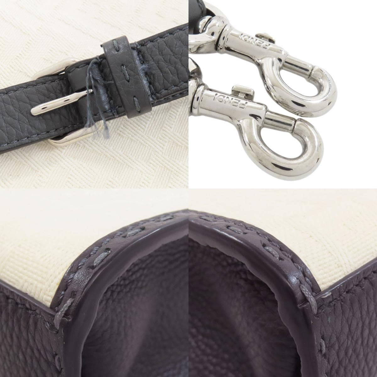 Fendi Peekaboo Fit Selleria 2WAY Handbag Canvas/Leather for Women [Used] [FENDI] 9