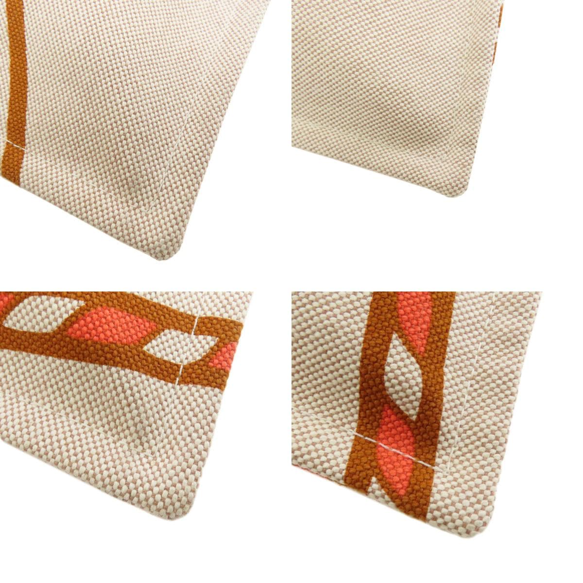 Hermes Logo Accessory Pouch Canvas Ladies [Used] [HERMES] 10