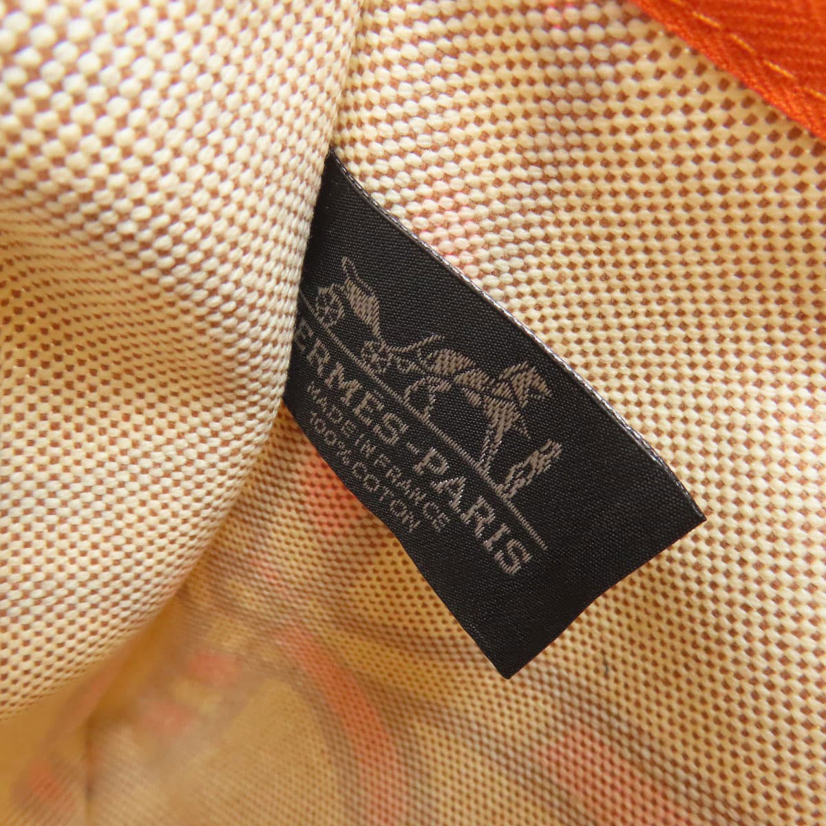 Hermes Logo Accessory Pouch Canvas Ladies [Used] [HERMES] 6