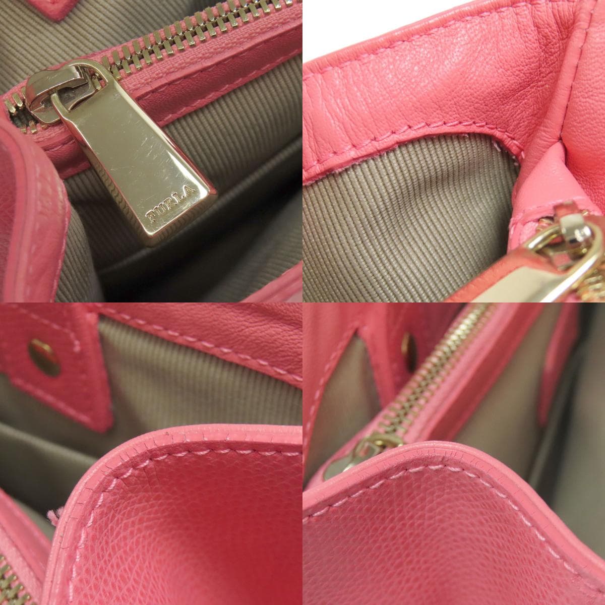 Furla Logo Tote Bag Leather Ladies [Used] [Furla] 6