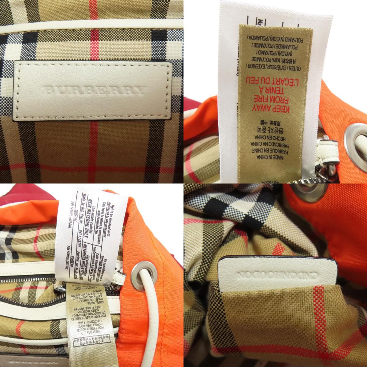 Burberry Nova Check Backpack / Daypack Nylon Material Ladies [Used] [BURBERRY] 6