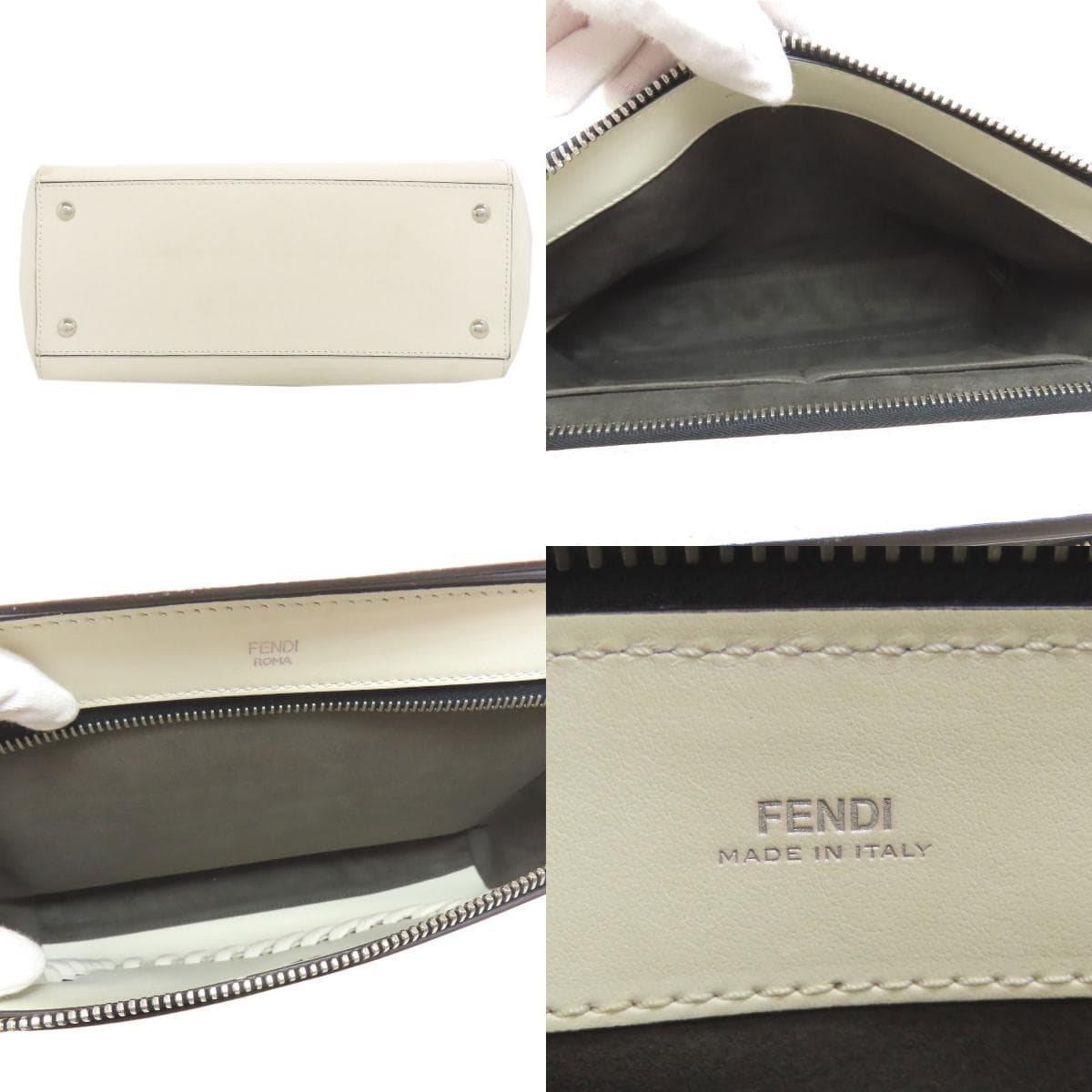 Fendi Dotcom 2WAY Handbag Calf Women's [Used] [FENDI] 4
