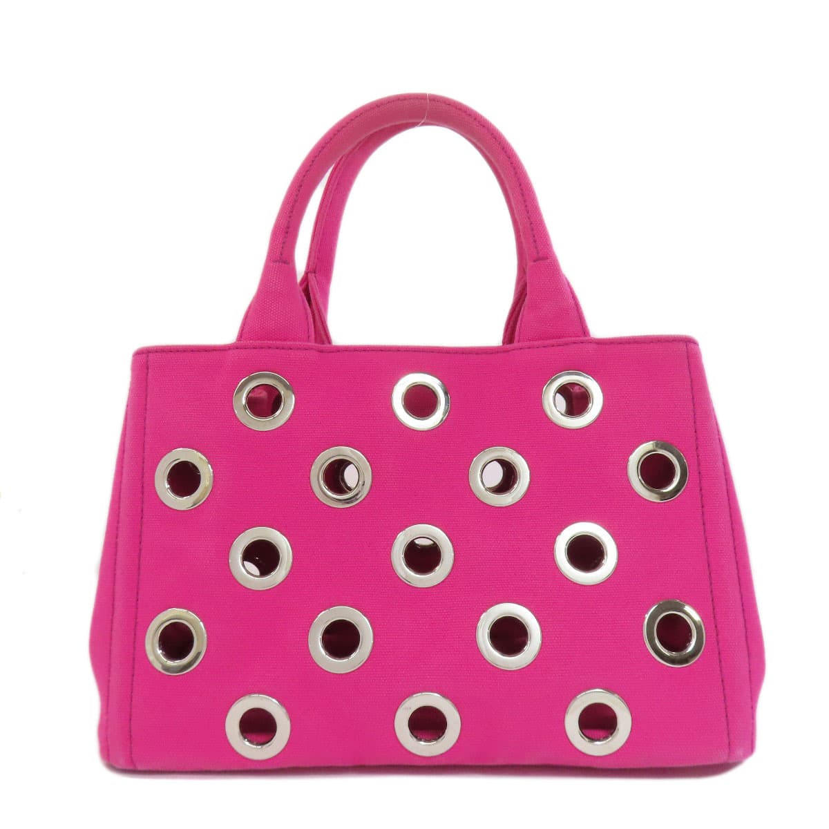 Prada 1BG439 Canapa Mini Punching 2WAY Handbag Canvas Ladies 【Used】【PRADA】 1BG439 2