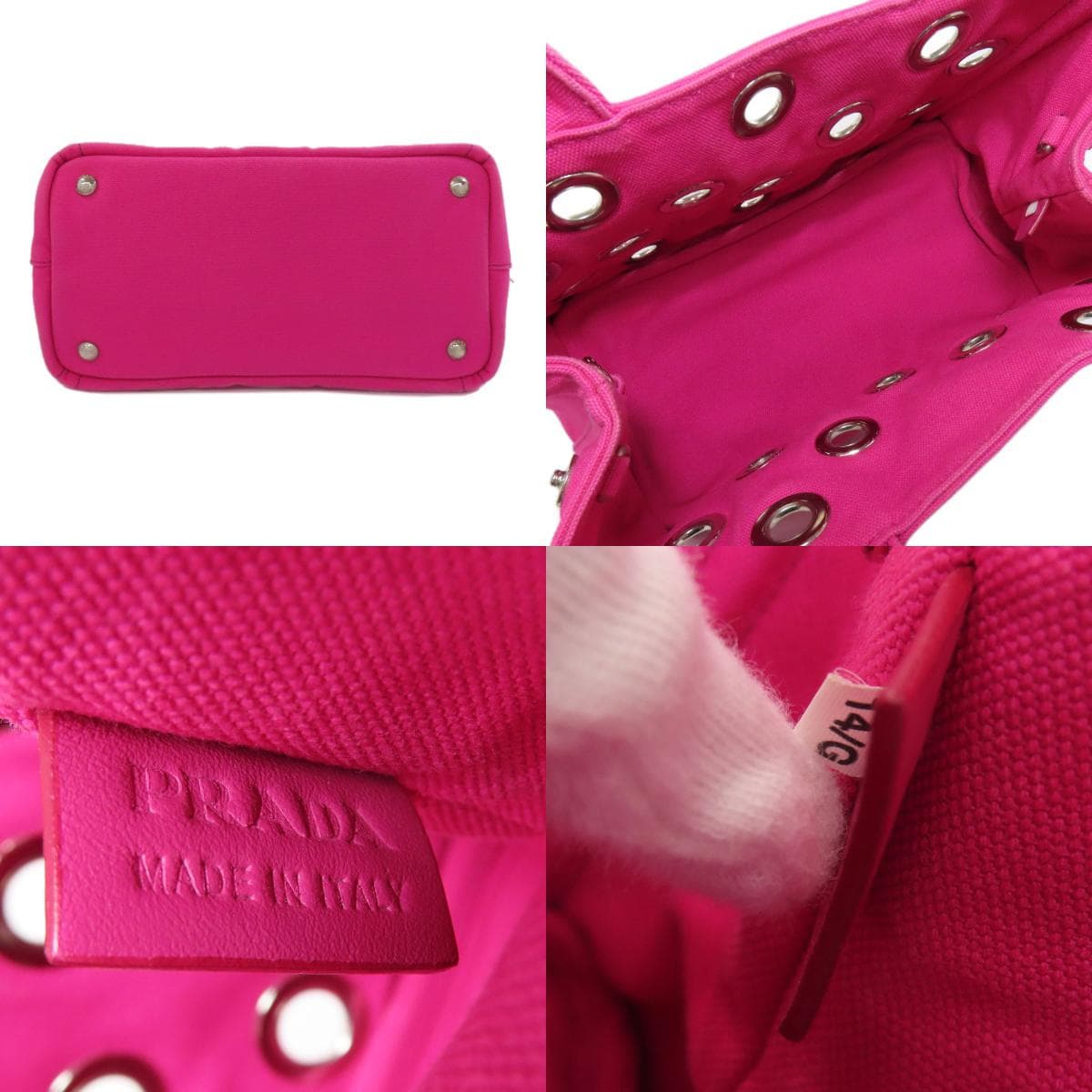 Prada 1BG439 Canapa Mini Punching 2WAY Handbag Canvas Ladies 【Used】【PRADA】 1BG439 4