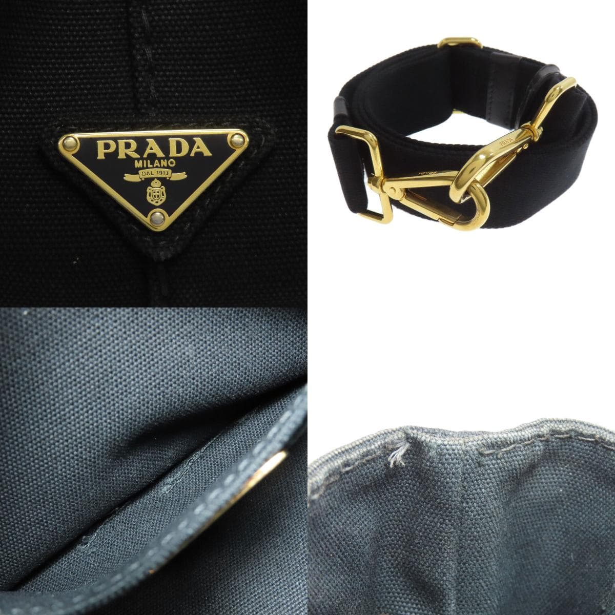 Prada Kanapa Mini 2WAY Handbag Canvas Ladies [Used] [PRADA] 6