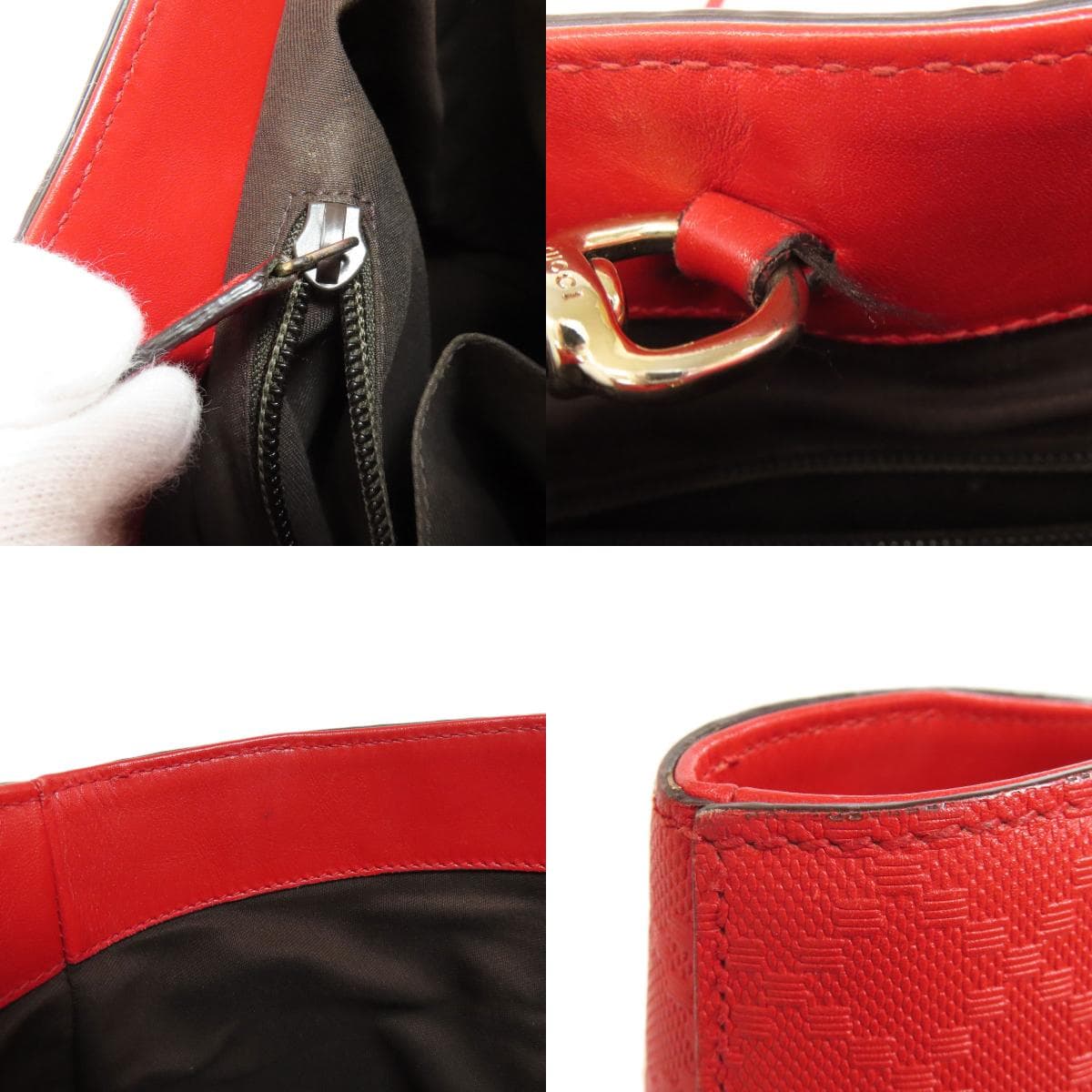 Gucci 353397 Diamante Tote Bag Leather Women's [Used] [GUCCI] 353397 7