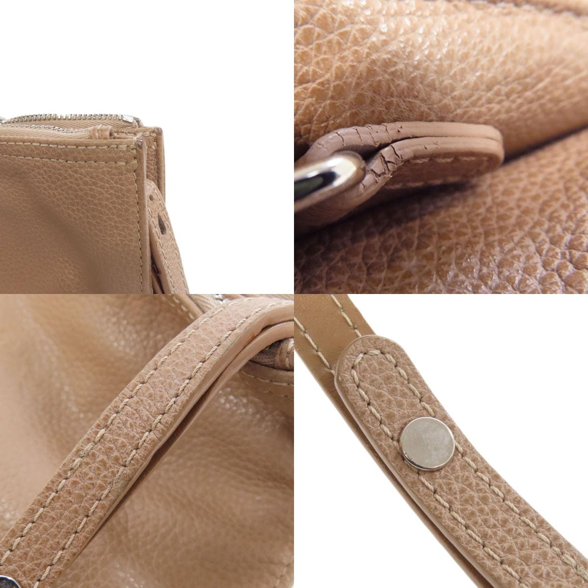 Longchamp Logo Shoulder Bag Leather Ladies [Used] [Longchamp] 8