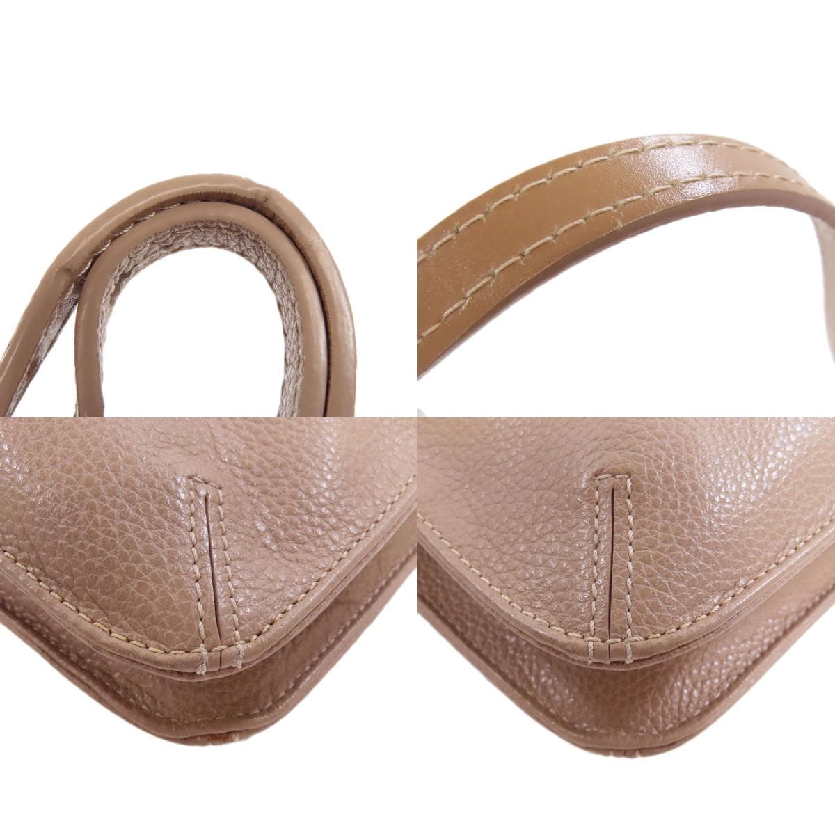 Longchamp Logo Shoulder Bag Leather Ladies [Used] [Longchamp] 9