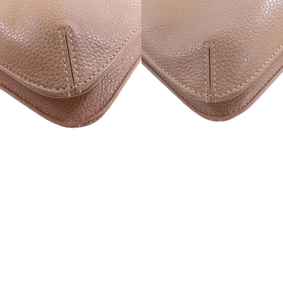 Longchamp Logo Shoulder Bag Leather Ladies [Used] [Longchamp] 10