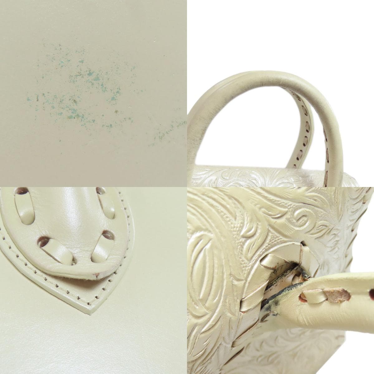 Select Bag Grace Continental Carving Tribes 2WAY Handbag Leather Ladies [Used] [SELECT BAG] 7