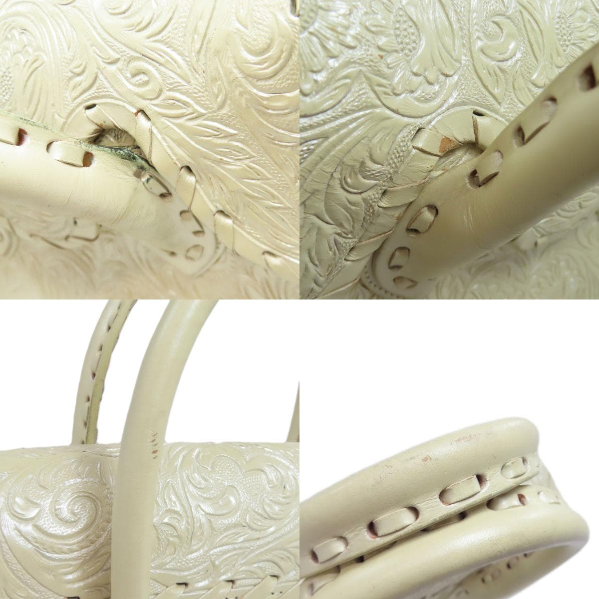 Select Bag Grace Continental Carving Tribes 2WAY Handbag Leather Ladies [Used] [SELECT BAG] 8