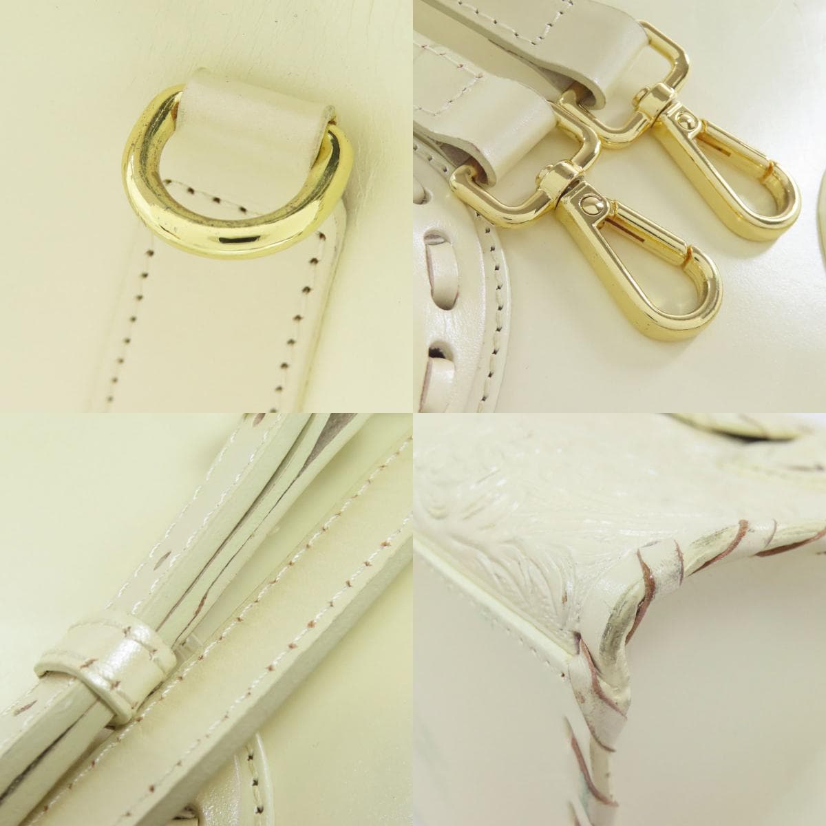 Select Bag Grace Continental Carving Tribes 2WAY Handbag Leather Ladies [Used] [SELECT BAG] 9