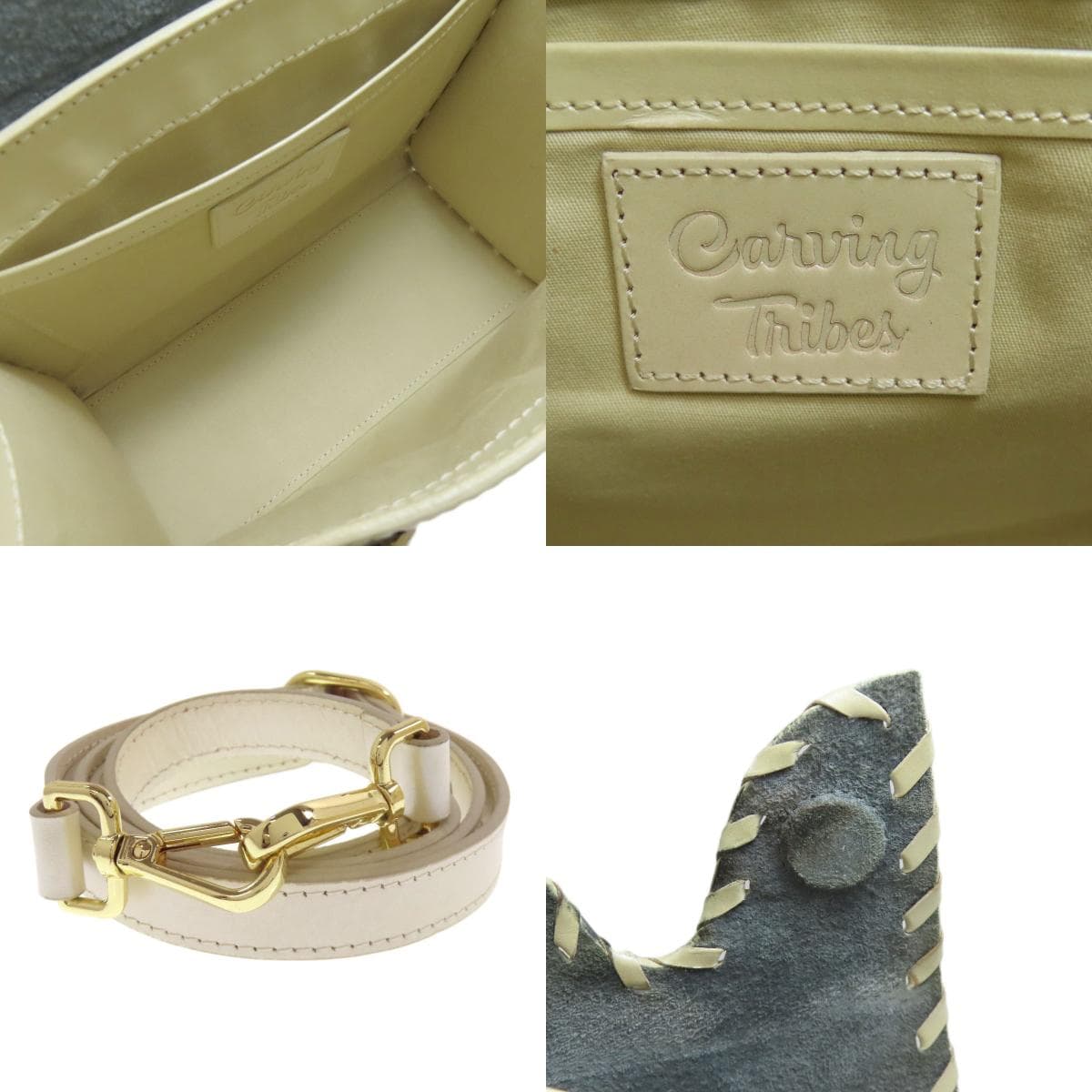 Select Bag Grace Continental Carving Tribes 2WAY Handbag Leather Ladies [Used] [SELECT BAG] 5