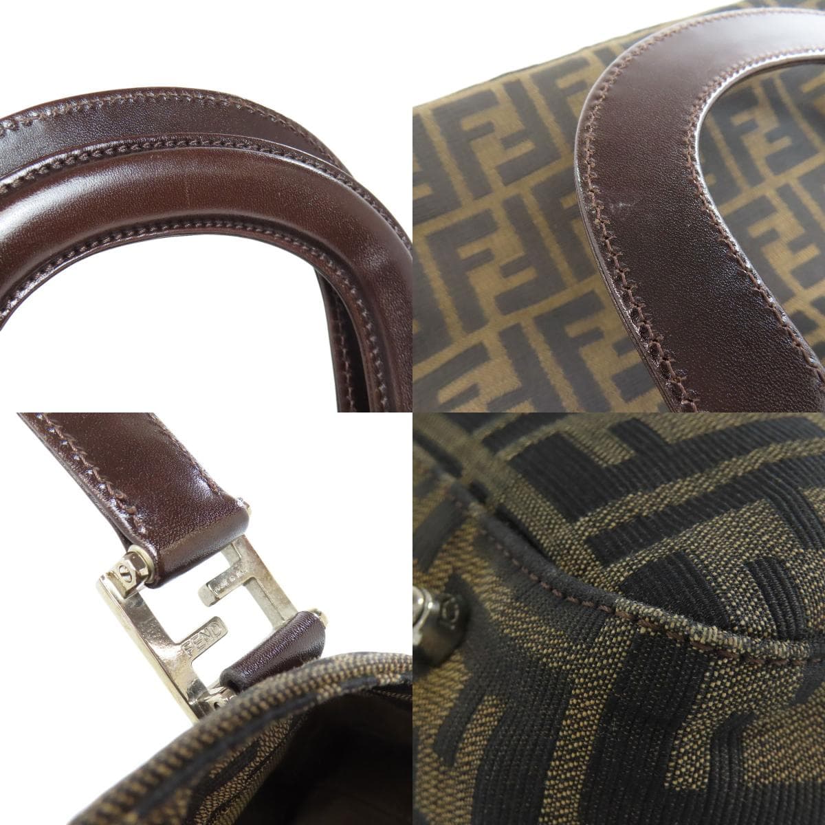 Fendi Zucca Pattern Tote Bag Canvas Ladies [Used] [FENDI] 9