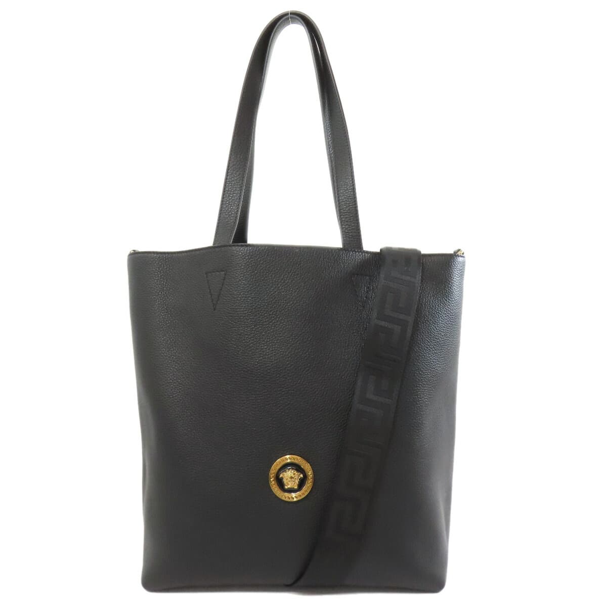 Versace Medusa 2WAY Tote Bag Calf Leather Women's [Used] [VERSACE]