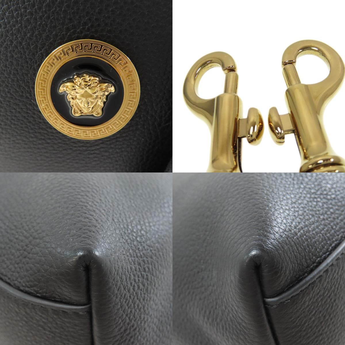 Versace Medusa 2WAY Tote Bag Calf Leather Women's [Used] [VERSACE] 9