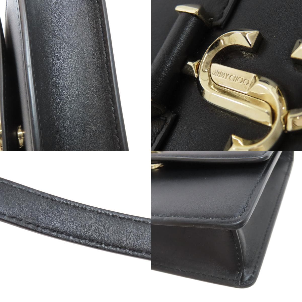 Jimmy Choo Chain Shoulder Shoulder Bag Calf Women's [Used] [Jimmy Choo] 9