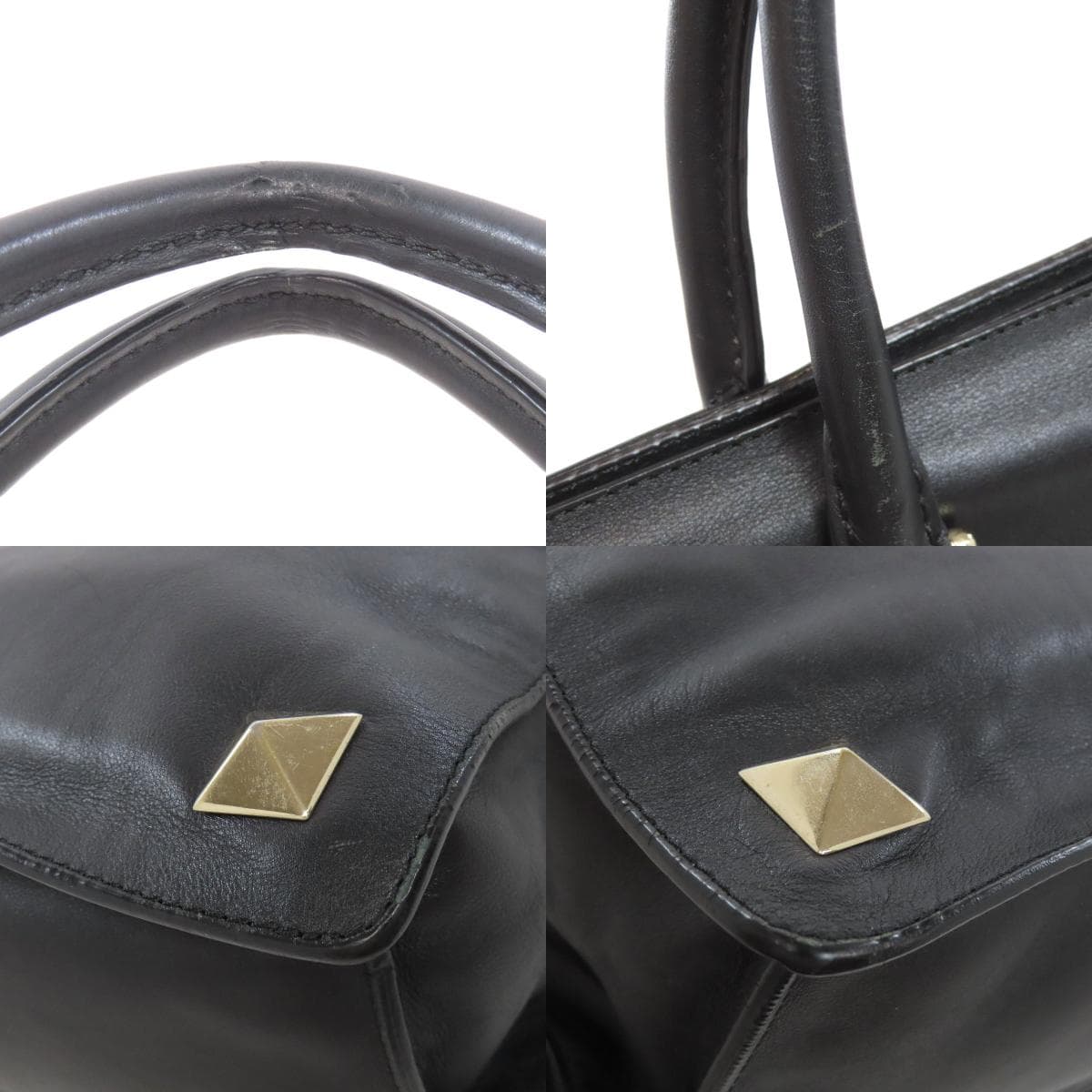 Valentino Studded Tote Bag Calf Ladies [Used] [VALENTINO] 9