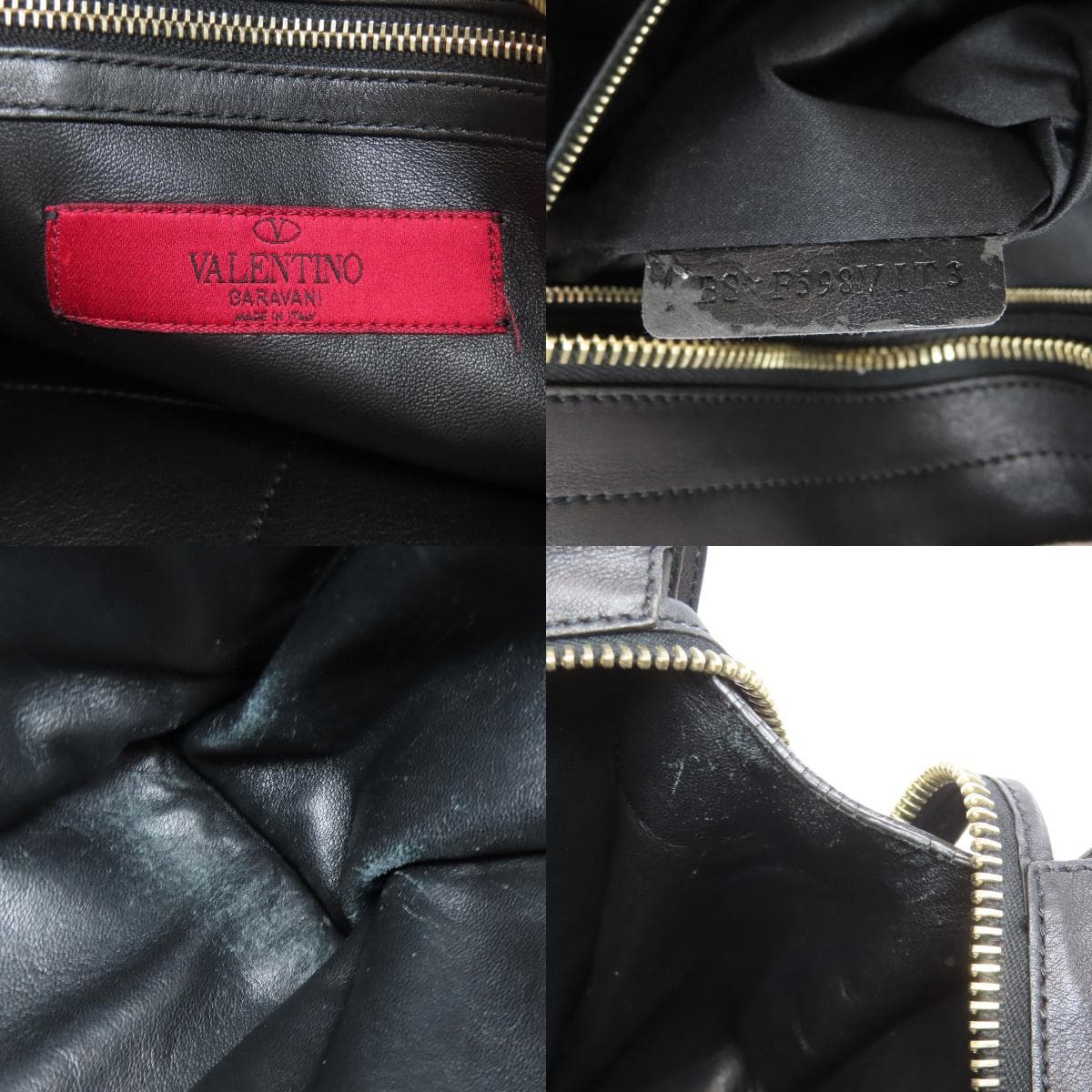 Valentino Studded Tote Bag Calf Ladies [Used] [VALENTINO] 6