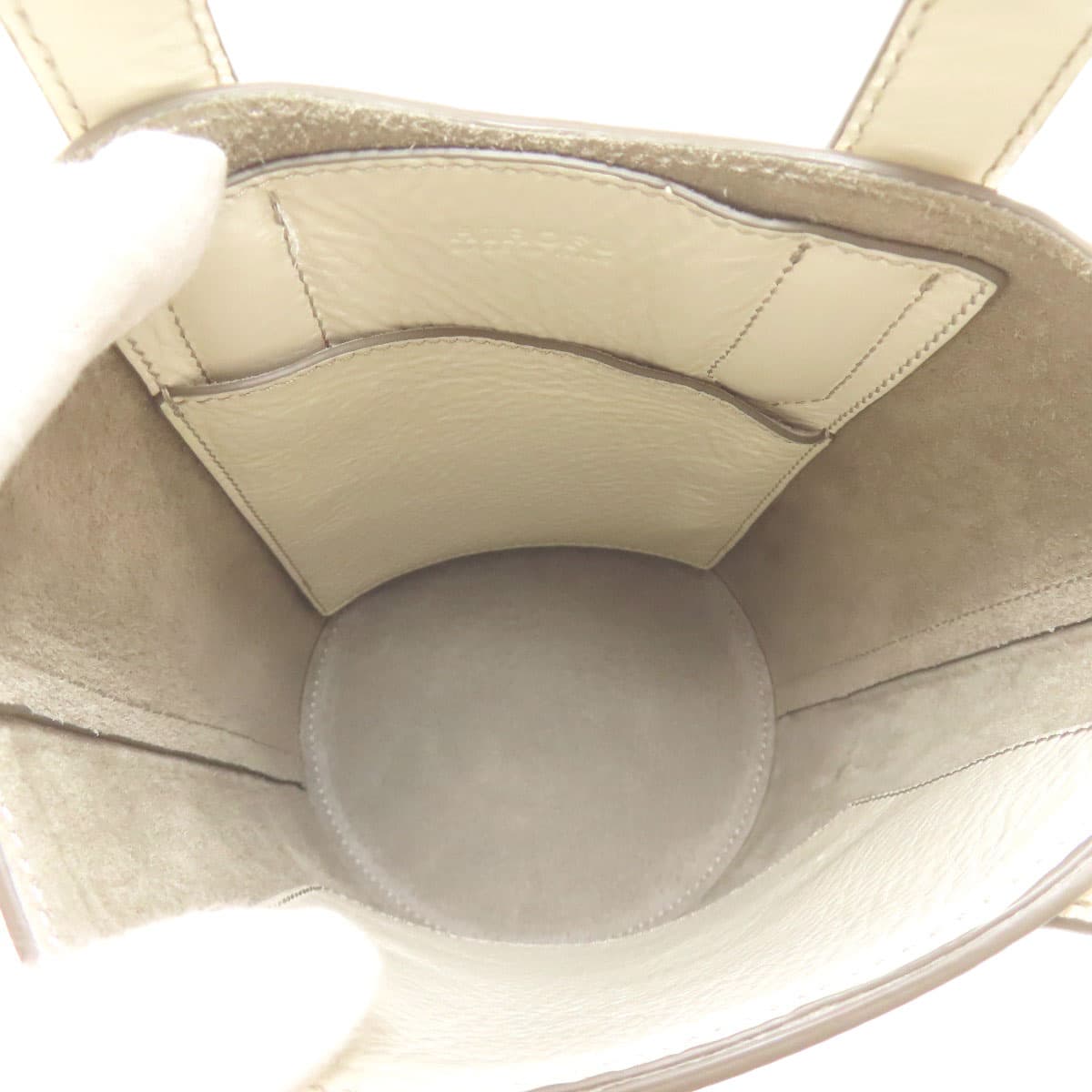 Hirofu Simple Design Handbag Leather Ladies [Used] [HIROFU] 5