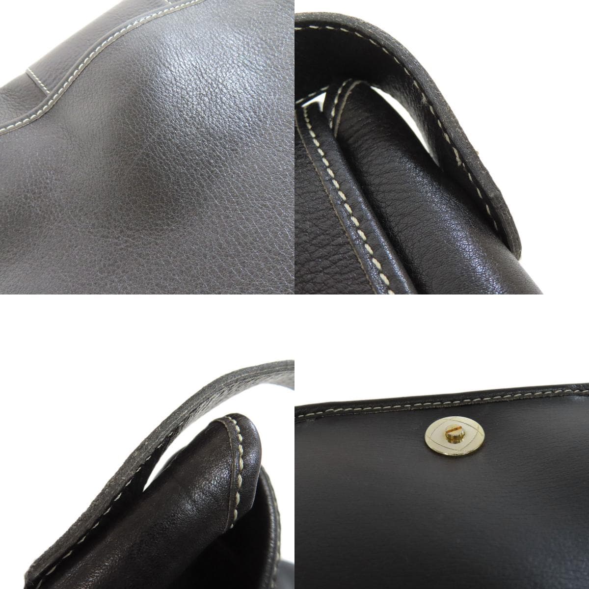 Christian Dior Logo Shoulder Bag Leather Women's [Used] [CHRISTIAN DIOR] 8