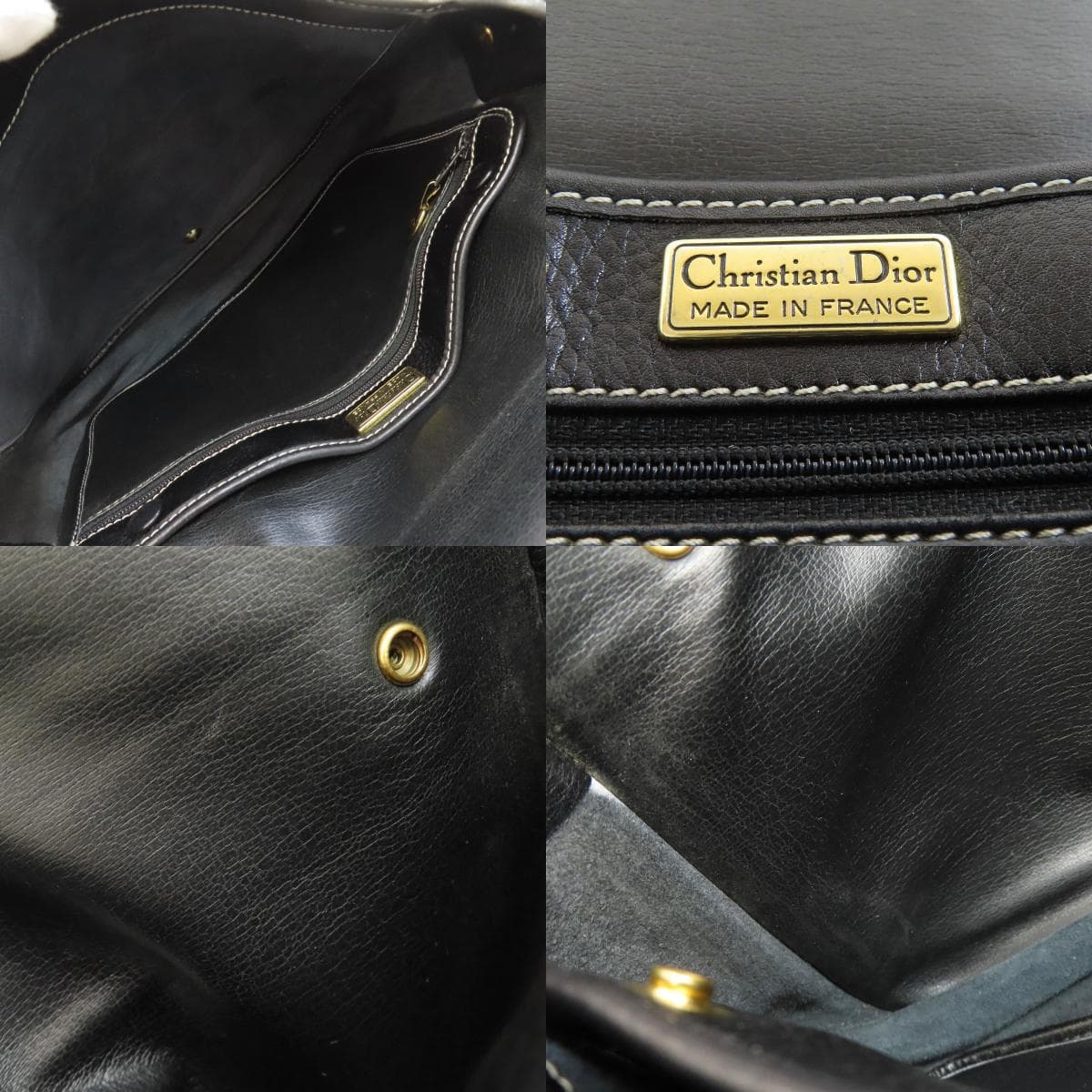 Christian Dior Logo Shoulder Bag Leather Women's [Used] [CHRISTIAN DIOR] 5