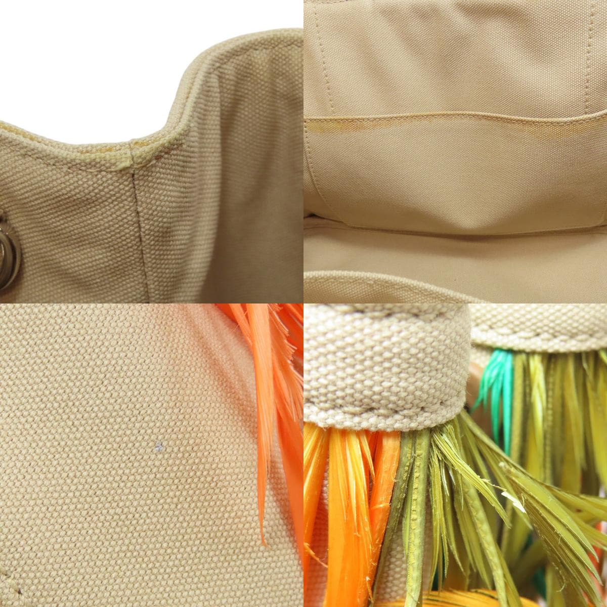 Prada 1BG439 Canapa Plume 2WAY Handbag Canvas Ladies [Used] [PRADA] 1BG439 8