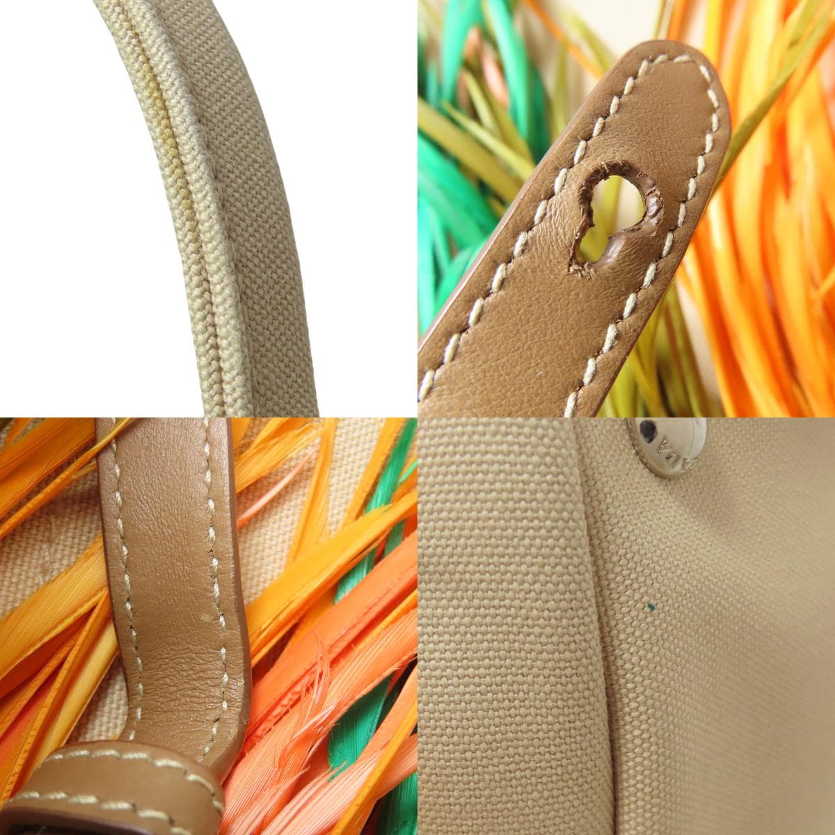 Prada 1BG439 Canapa Plume 2WAY Handbag Canvas Ladies [Used] [PRADA] 1BG439 9