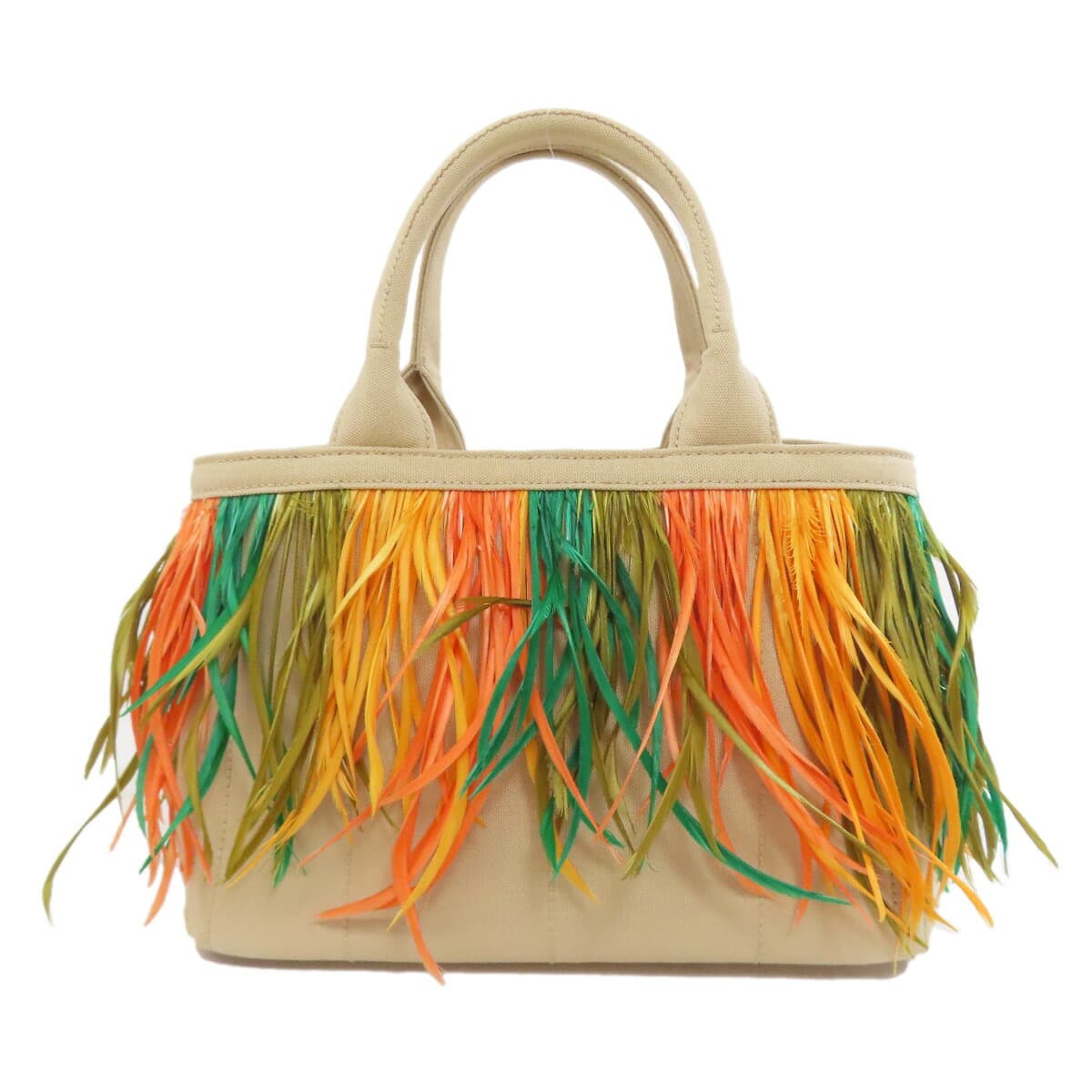 Prada 1BG439 Canapa Plume 2WAY Handbag Canvas Ladies [Used] [PRADA] 1BG439 2