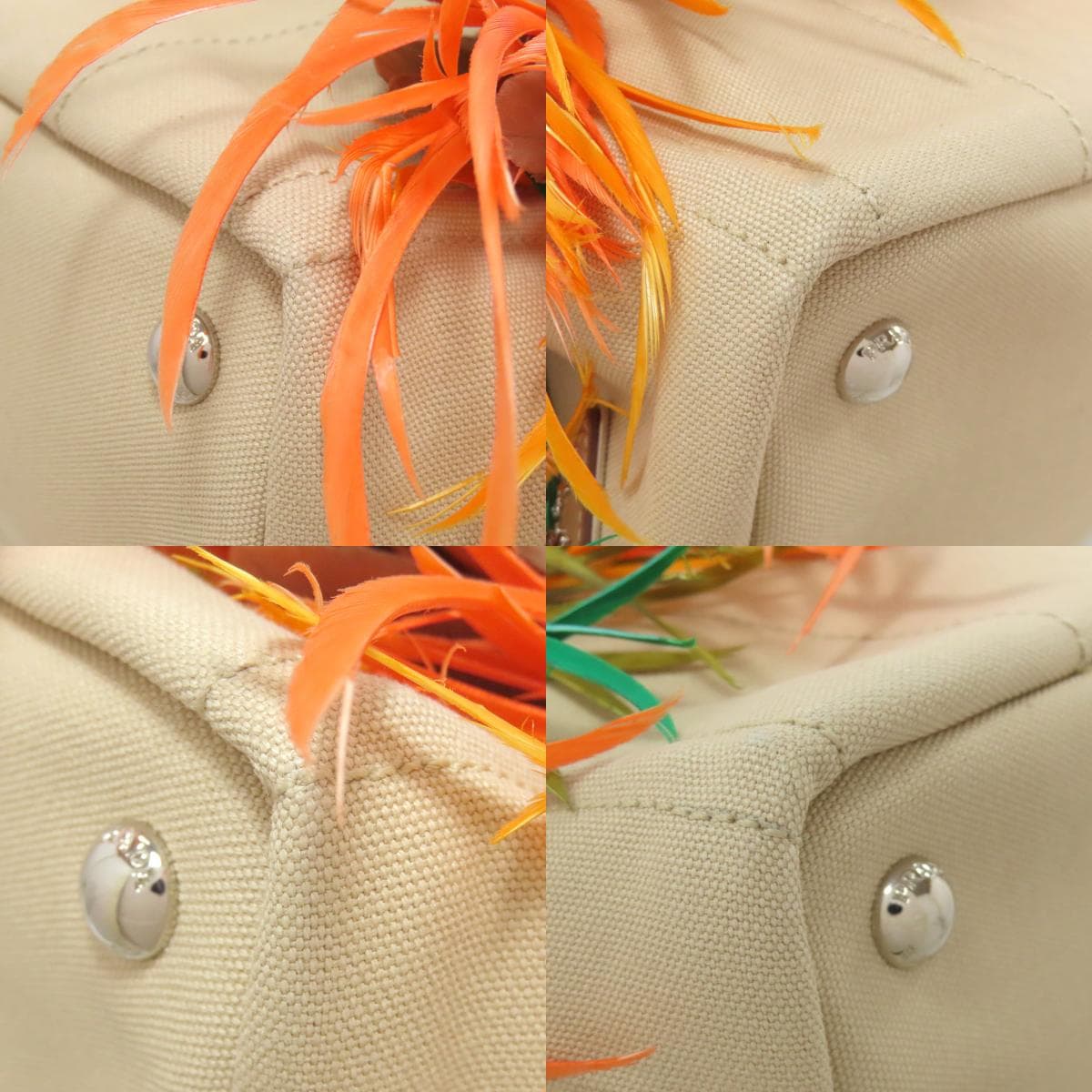 Prada 1BG439 Canapa Plume 2WAY Handbag Canvas Ladies [Used] [PRADA] 1BG439 10