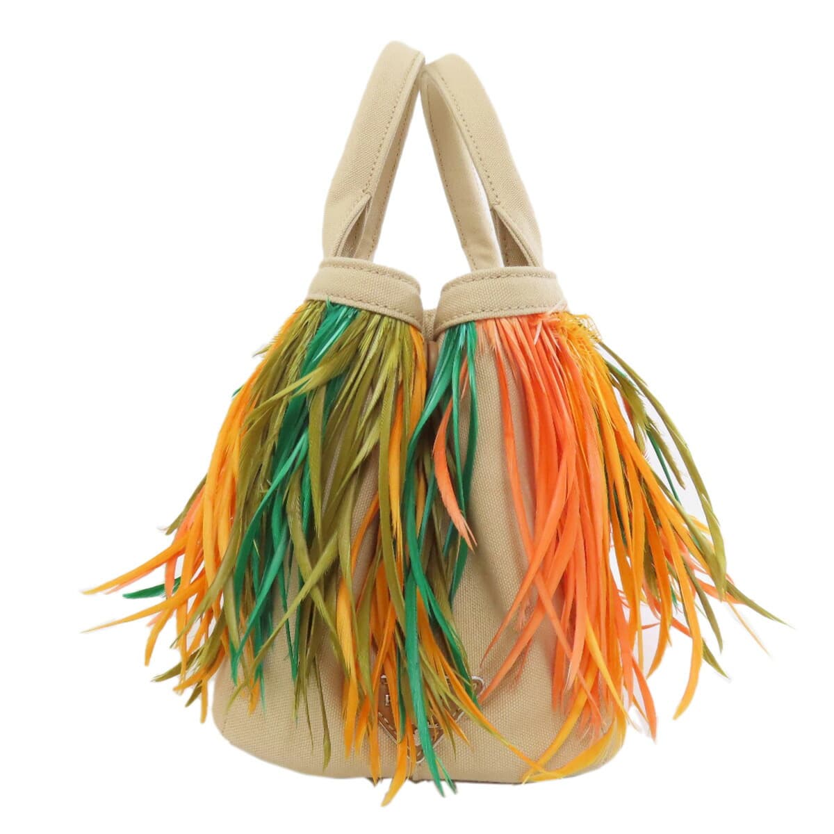 Prada 1BG439 Canapa Plume 2WAY Handbag Canvas Ladies [Used] [PRADA] 1BG439 3