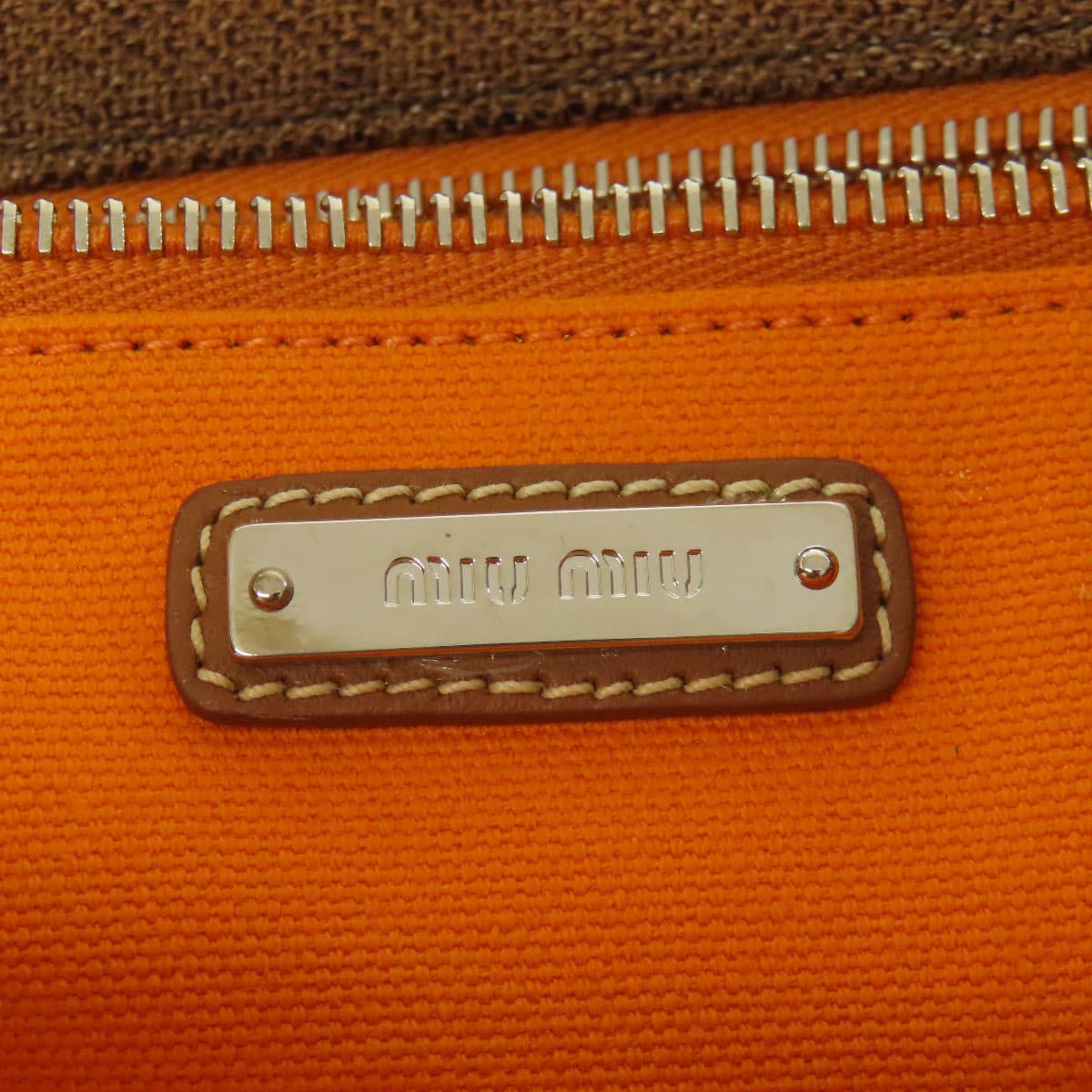 Miu Miu Logo Tote Bag Canvas Ladies [Used] [MIUMIU] 6