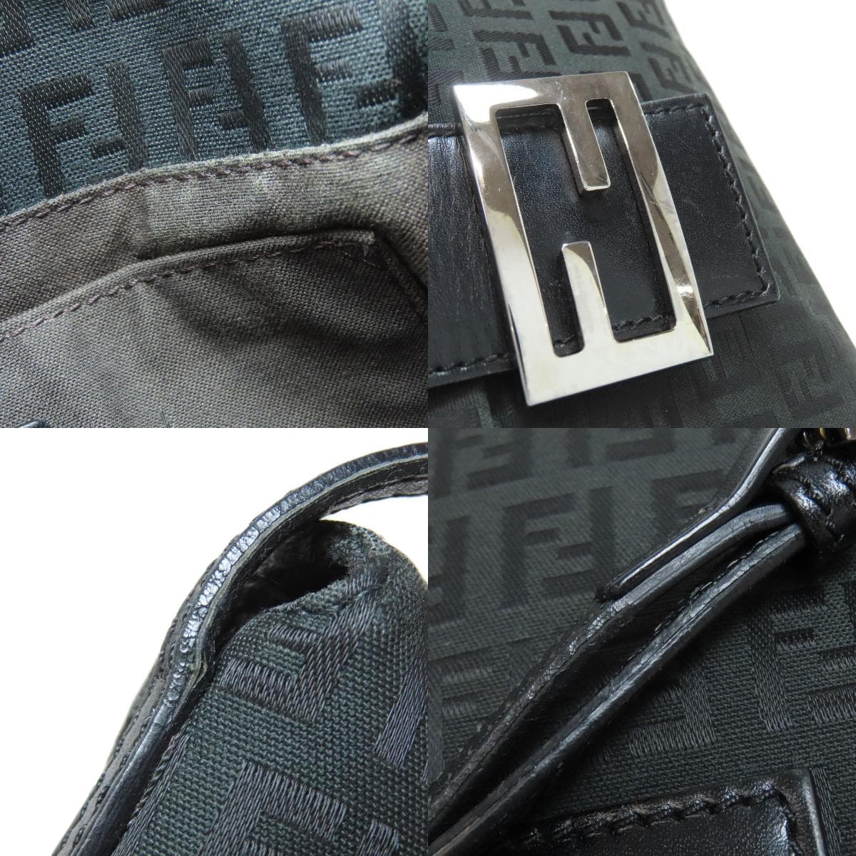 Fendi Zucchino Pattern Shoulder Bag Canvas Ladies [Used] [FENDI] 9