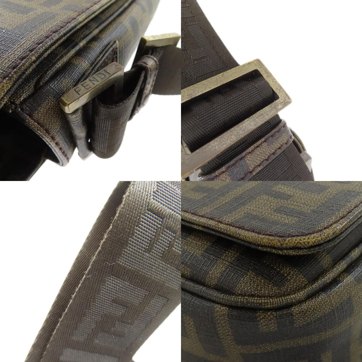 Fendi Zucchino Pattern Shoulder Bag PVC Ladies [Used] [FENDI] 9