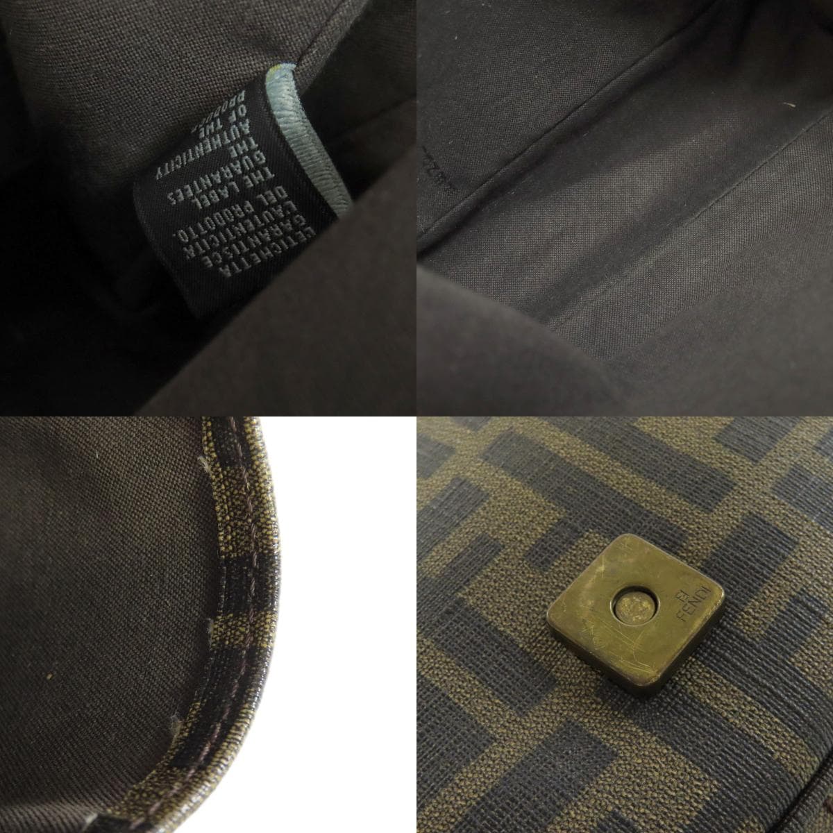 Fendi Zucchino Pattern Shoulder Bag PVC Ladies [Used] [FENDI] 8